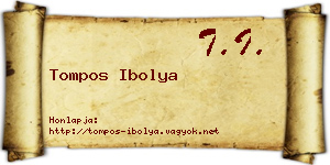 Tompos Ibolya névjegykártya